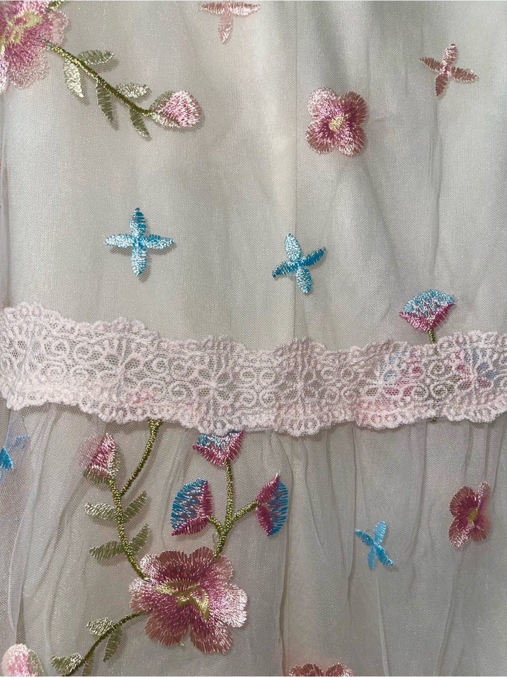 Altar'd State Ambrose White Floral Embroidered Maxi Skirt - Picture 9 of 11